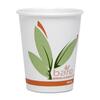 Bare Eco-Forward PCF Hot Drink Cups, 10 oz, Paper, White With Leaf Design, 1000/Carton