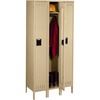 Single Tier Locker with Legs, Three Units, 36w x 18d x 78h, Sand