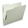 Recycled Pressboard Fastener Folders, Legal, 2" Expansion, Gray/Green, 25/Box