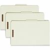 Classification Folder, One Divider, 2" Exp., 2/5 Cut, Legal, Gray/Green, 10/Box