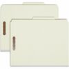 Classification Folder, One Divider, 2" Exp., 2/5 Cut, Letter, Gray/Green, 10/Box