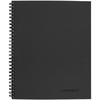 Side-Bound Ruled Meeting Notebook, Legal Ruled, 8.88" x 11", White Paper, Black Cover, 80 Sheets