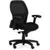 Mercado Series Mid-Back Mesh Chair, Mesh Back/Fabric Seat, Black