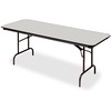 Premium Wood Laminate Folding Table, Rectangular, 72w x 30d x 29h, Gray/Charcoal
