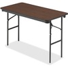 Economy Wood Laminate Folding Table, Rectangular, 48w x 24d x 29h, Walnut