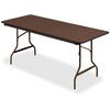 Economy Wood Laminate Folding Table, Rectangular, 72w x 30d x 29h, Walnut