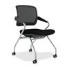 Valoré Training Series Mid-Back Nesting Chair, Mesh/Fabric, Black, 2/Carton