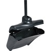 Lobby Pro Upright Dustpan, w/Cover, 12 1/2"W, Plastic Pan/Metal Handle, Black