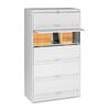 Closed Fixed Shelf Lateral File, 36w x 16 1/2d x 63 1/2, Light Gray