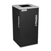 Kaleidoscope Collection Recycling Receptacle, 24gal, Black