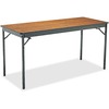 Special Size Folding Table, Rectangular, 60w x 24d x 30h, Walnut/Black