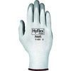 HyFlex Foam Gloves, White/Gray, Size 10, 12 Pairs