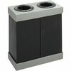 At-Your-Disposal Recycling Center, Polyethylene, Two 28gal Bins, Black