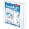 FreeStand Easy Open Locking Slant-D Ring Binder, 1" Cap, 11 x 8 1/2, White