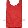 Heavyweight Pinnies, Nylon, One Size, Red, 12/Box