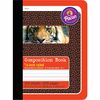 Composition Book, Narrow Ruled, 7.5" x  9.75", White Paper, Red Animal Print Cover, 100 Sheets