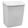 Wall Mount Sanitary Napkin Receptacle, Plastic, 1gal, White