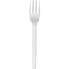 Forks, Plantstarch, 7" L, White, 50 Forks/Pack, 20 Pack/Carton