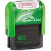 Green Line Message Stamp, Entered, 1 1/2 x 9/16, Red