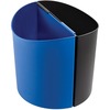 Desk-Side Recycling Receptacle, 7gal, Black and Blue