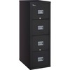 Patriot Insulated Four-Drawer Fire File, 20-3/4w x 31-5/8d x 52-3/4h, Black