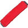 Mop Head, Microfiber, Heavy-Duty, 16 x 5, Red