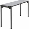 Maxx Legroom Rectangular Folding Table, 60w x 18d x 29-1/2h, Gray/Charcoal