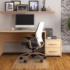 Cleartex Advantagemat Hard Floor Chair Mat, 45 in L x 53 in W, 80 mil Thick, Rectangular, Polyethylene Terephthalate, Polyvinyl Chloride, Clear