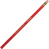 Col-Erase Pencil w/Eraser, Carmine Red Lead/Barrel, Dozen