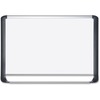 Lacquered steel magnetic dry erase board, 48 x 72, Silver/Black