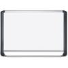Lacquered steel magnetic dry erase board, 36 x 48, Silver/Black