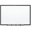 S-Series Magnetic Whiteboard, 24" x 18", White Surface, Black Aluminum Frame