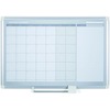 Monthly Planner, 36x24, Silver Frame