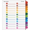 OneStep Printable Table of Contents/Dividers, 24-Tab, 11 x 8 1/2, Multicolor