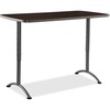 ARC Sit-to-Stand Tables, Rectangular Top, 30w x 60d x 42h, Walnut/Gray