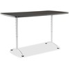 ARC Sit-to-Stand Tables, Rectangular Top, 36w x 72d x 42h, Graphite/Silver