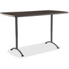 ARC Sit-to-Stand Tables, Rectangular Top, 36w x 72d x 42h, Walnut/Gray