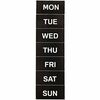Calendar Magnetic Tape, Days Of The Week, Black/White, 2" x 1"