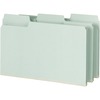 SuperTab Folders with SafeSHIELD Fasteners, 1/3 Cut, Legal, Gray/Green, 25/Box