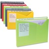 Write-On Expanding Poly File Folders, 1" Exp., Letter, Assorted Colors, 25/BX