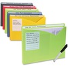 Write-On Expanding Poly File Folders, 1" Exp., Letter, Assorted Colors, 10/BX