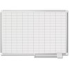 Grid Planning Board, 1x2" Grid, 36x24, White/Silver