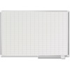 Grid Planning Board, 1x2" Grid, 48x36, White/Silver