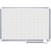 Grid Planning Board, 48x36, 2x3" Grid, White/Silver