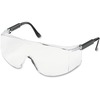 Tacoma Wraparound Safety Glasses, Black Plastic Frame, Clear Lens
