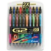 G2 Premium Retractable Gel Ink Pen, Assorted Ink, .7mm, 20/Set