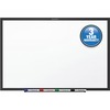 Melamine Dry Erase Board, 36" x 24", White Surface, Black Frame