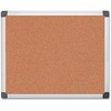Value Cork Bulletin Board with Aluminum Frame, 24 x 36, Natural
