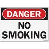 OSHA Safety Signs, DANGER NO SMOKING, White/Red/Black, 10 x 14