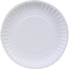 Basic Round Clay Coated Plates, Lightweight, Paper, 6", White, 100 Plates/Pack